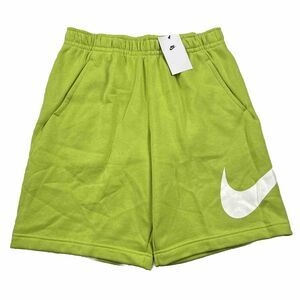 New Nike Sportswear Club Mens Graphic Fleece Sweat Shorts size S, Green Lime